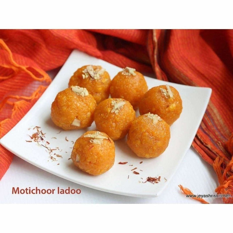 Pulla Reddy Motichoor Laddu / Motichoor Laddu | Indian Sweets Motichoor Ladoo with Pure Ghee By G Pulla Reddy Sweets - Swadesiicart
