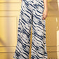Blue Crepe Digital Printed Top With Matching Trouser - Shivani