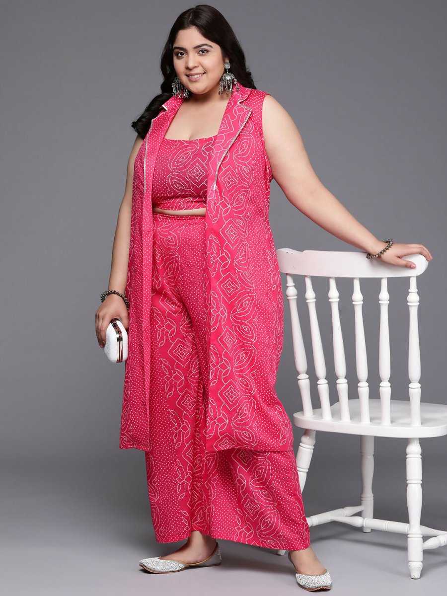 Ahalyaa Women's Traditional wear Co-ords - Pink - Swadesiicart