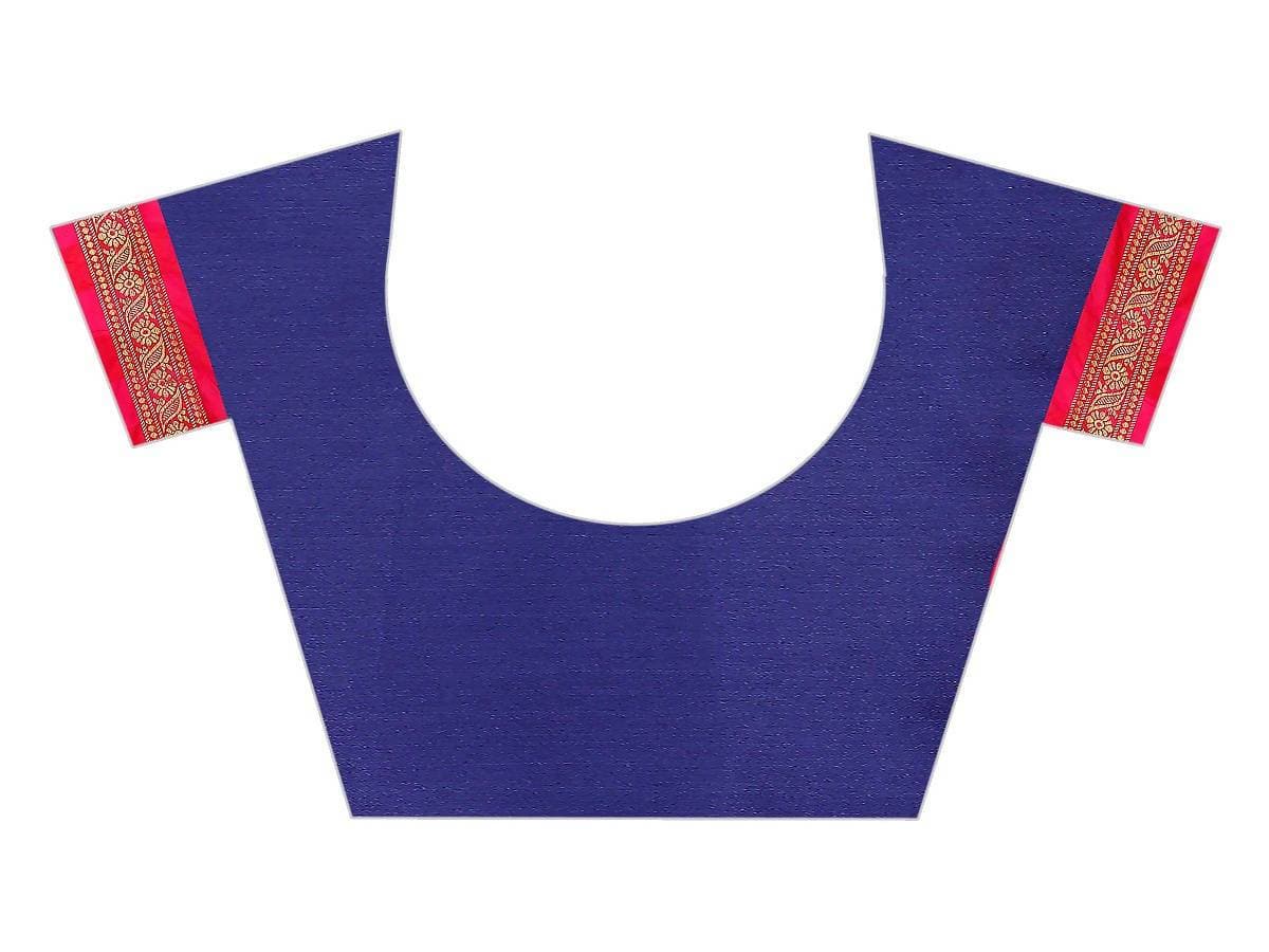 Vamika Banarasi Silk Royal Blue Weaving Saree | Swadesiicart