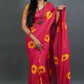 Exclusive Collection Red Pure Cotton Saree With Sunflower Design - Swadesiicart