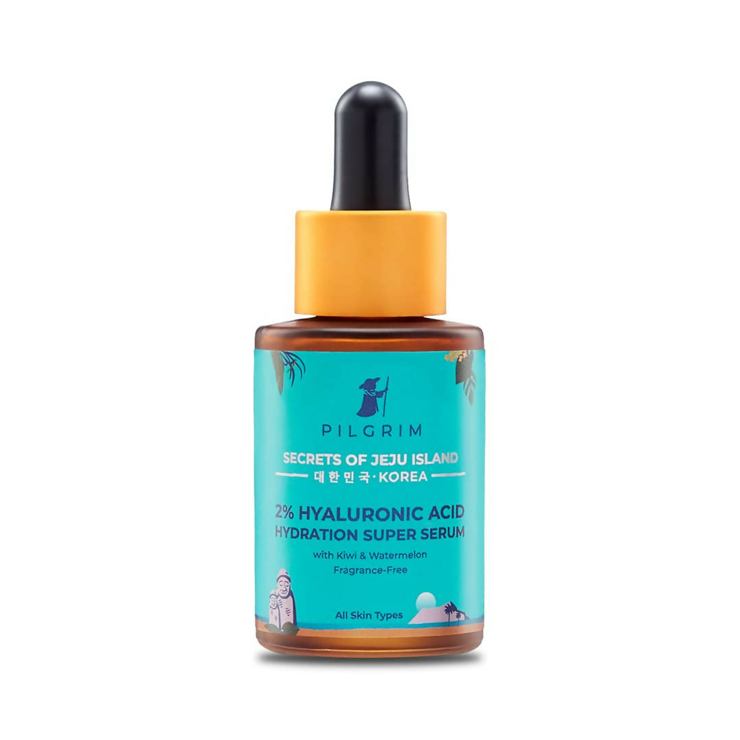 Pilgrim 2% Hyaluronic Acid Hydration Super Serum With Kiwi & Watermelon Extracts For Hydrated Skin - Korean Skin Care - Pilgrim