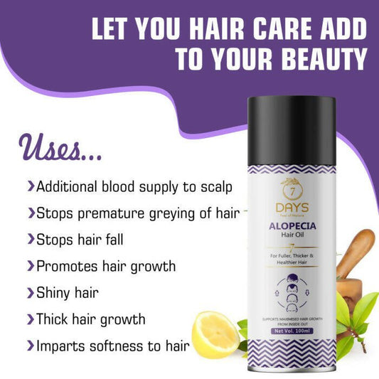 7 Days Alopecia Hair Oil - Swadesiicart