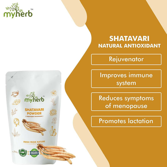 Myherb Natural Organic Shatavari Powder - Swadesiicart