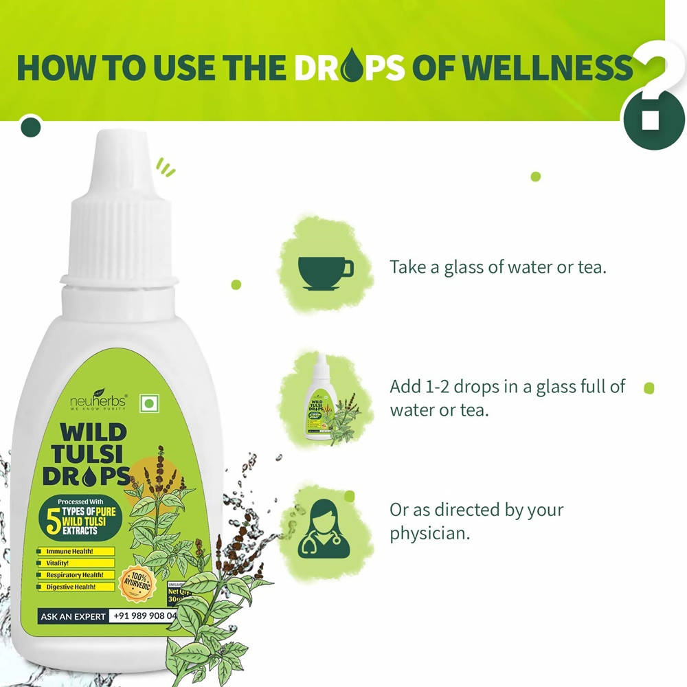 Neuherbs Wild Tulsi Drops | Swadesiicart