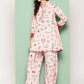 Ahalyaa Women's Traditional Wear Co-ods - Peach | Swadesiicart