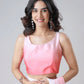 Vastranavya Blush Pink Freehand Floral Print Ready to Wear Saree | Swadesiicart