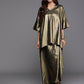 Ahalyaa Women's Traditional Wear Co-ods - Antiqe Gold - Swadesiicart