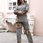 Blue Rayon Paisley & Floral Printed Top with Matching Bottom - Eesha - Swadesiicart