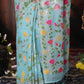 Shree Shyam Fashion Linen Cotton Sky Blue Saree