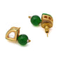 Ruby Raang Green Aventurine Kundan Studs | Swadesiicart