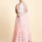 Jyoti Fashion Dreamy Baby Pink Silk Thread with Paper Mirror & Cut work Lehenga Choli with Dupatta | Swadesiicart