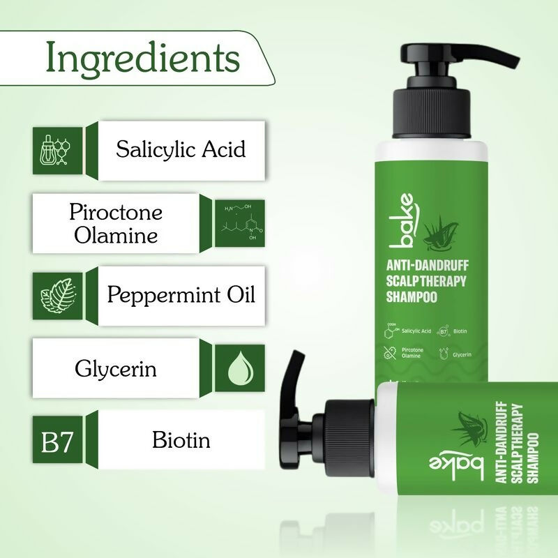 Bake 2% Salicylic Acid Anti Dandruff Scalp Therapy Shampoo | Swadesiicart