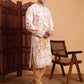 Off White Cotton Printed Chikankari Embroidery Work Kurta - Mahotsav | Swadesiicart