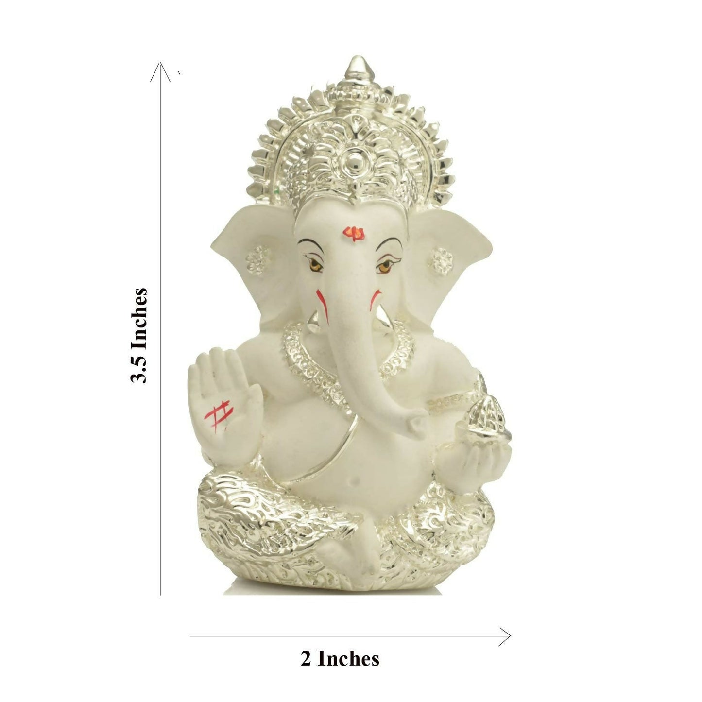 Collectible India Ganesha Idol Silver Plated - Swadesiicart