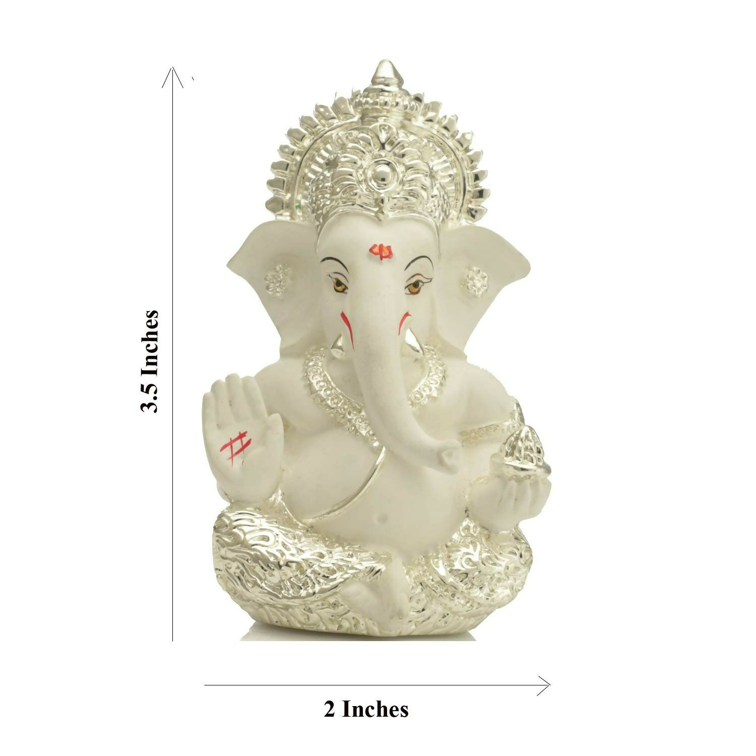 Collectible India Ganesha Idol Silver Plated - Swadesiicart