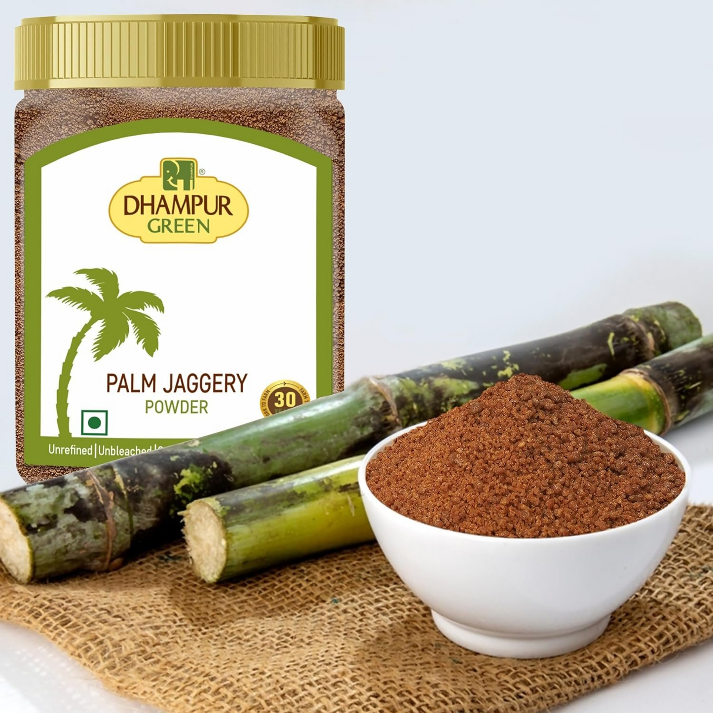 Dhampur Green Palm Jaggery Powder - Swadesiicart