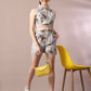 Myshka Women's Multi Printed Shirt Collar Party Top With Shorts Co-ord set - Swadesiicart