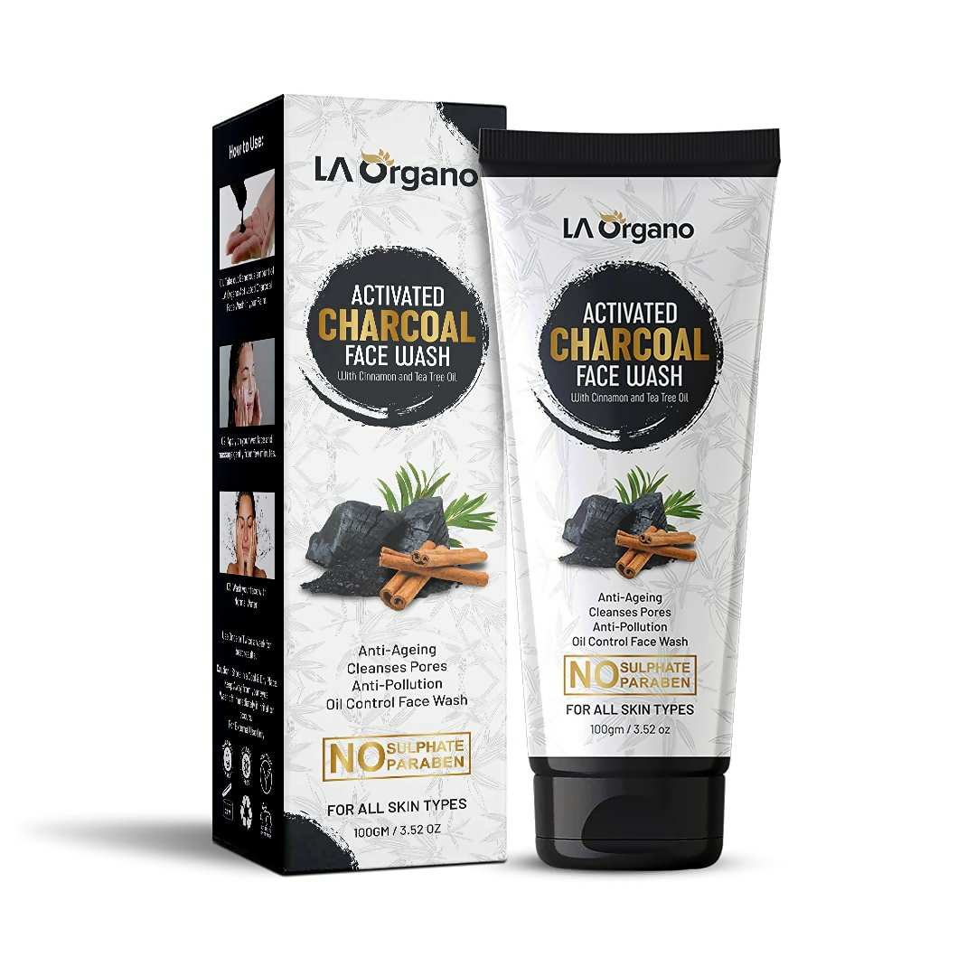 LA Organo Papaya Hydrating Face Gel with Alovera,Vit-E & Activate Charcoal Face Wash Combo | Swadesiicart