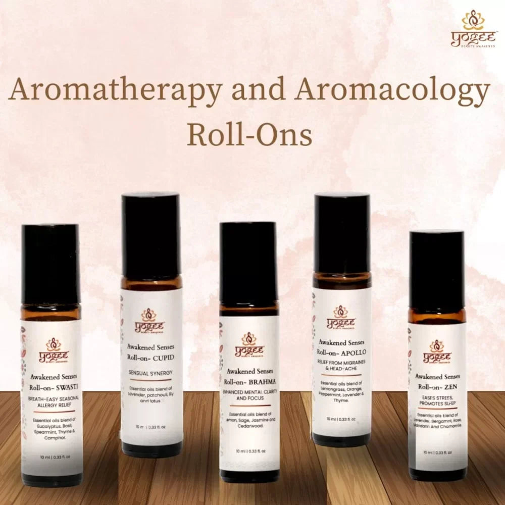 Yogez Awakened Senses Temple Roll-On- CUPID- Aromatherapy blend for romance - Swadesiicart