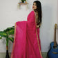 Exclusive Collection Beautiful Khadi Cotton Handloom Saree With Beautiful Zari Border - Pink - Swadesiicart