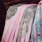 Shades Of Baby Pink And Cloud Blue Printed Chanderi Saree For Regular/Office Wear By Gayathri Reddy Designer Studio | Swadesiicart