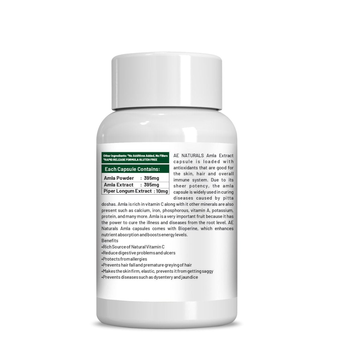 Ae Naturals Amla Extract Capsules - Swadesiicart
