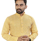 Anaita Yellow Lucknowi Work Silk Straight Kurta