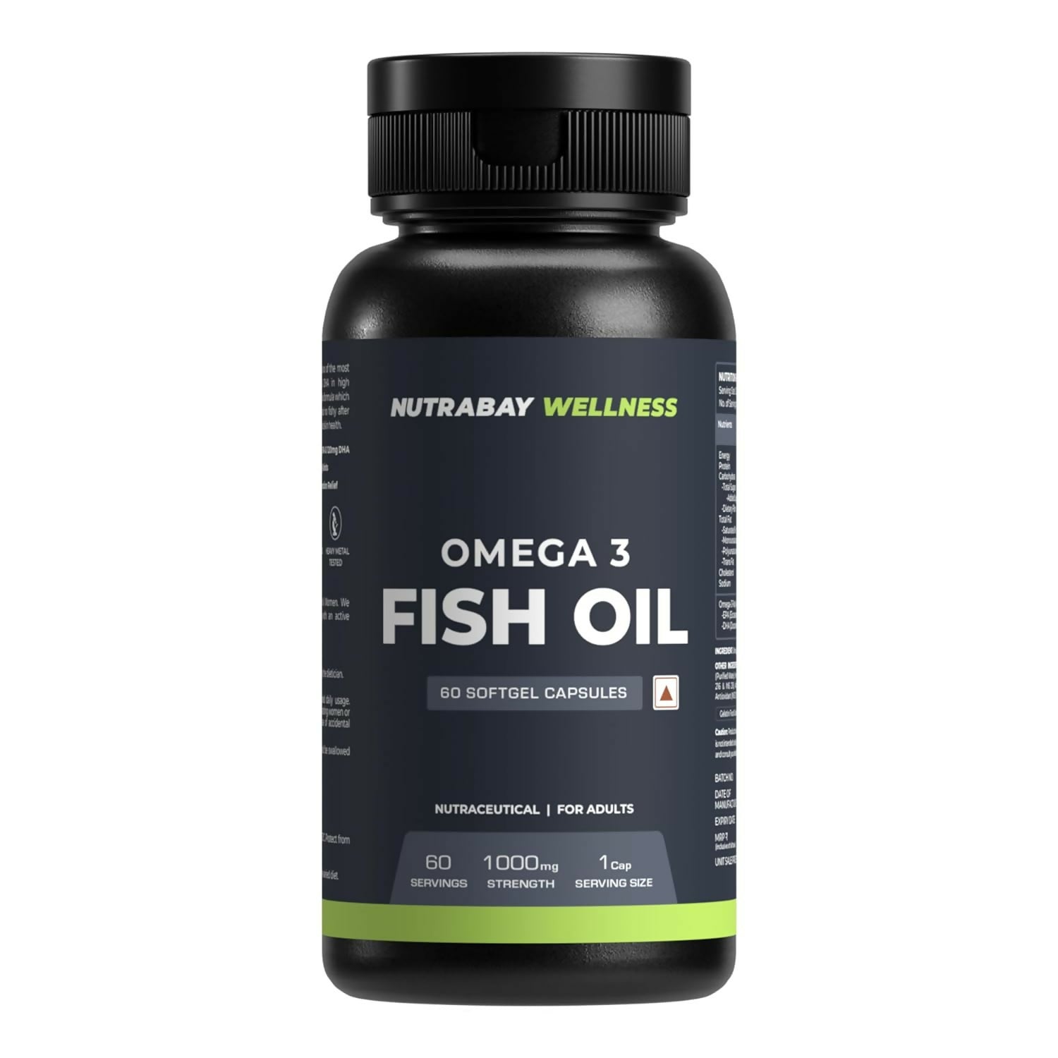Nutrabay Wellness Omega 3 Fish Oil Capsules - Swadesiicart