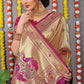 Anaita Purple Woven Design Pure Silk Banarasi Saree With Blouse