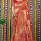 Anaita Red Woven Design Pure Silk Banarasi Saree With Blouse