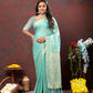 Lorenvalley Fashion Skyblue Cotton Woven Design with Zari Weaving Design Saree - Swadesiicart