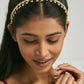 Nuyug 22K Gold-Plated Pearl Drops Matha Patti cum Necklace | Swadesiicart