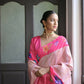 Vishnu Weaves Women's Pink banarasi Silk Saree with Blouse - Swadesiicart