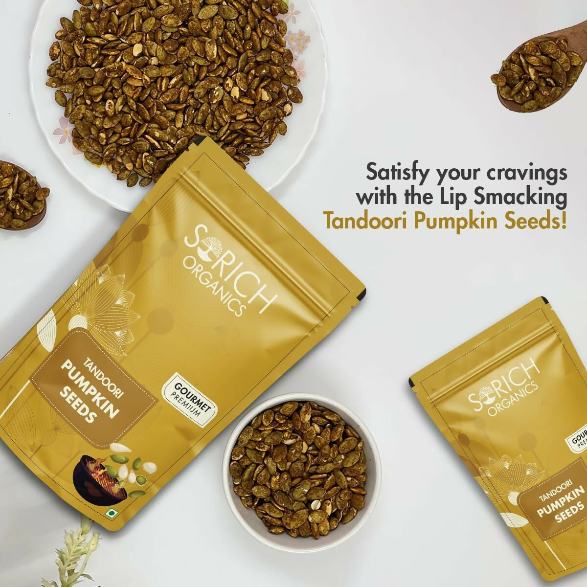 Sorich Organics Tandoori Pumpkin Seeds | Swadesiicart