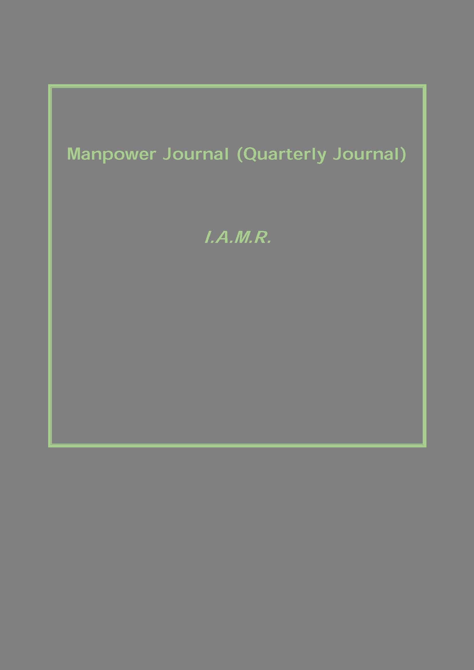 Manpower Journal (Quarterly Journal) - Gyan Books - Swadesiicart