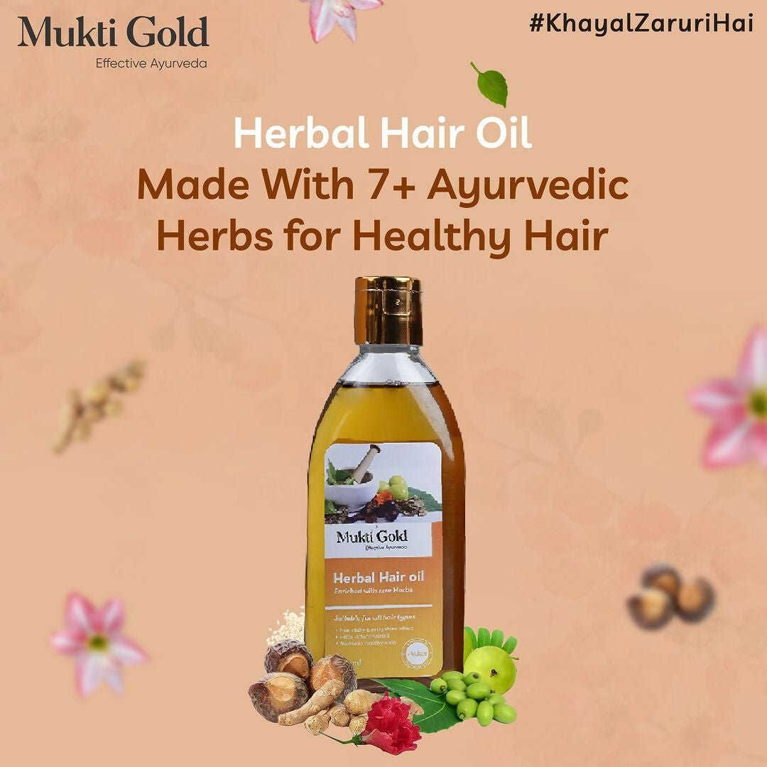 Axiom Mukti Gold Herbal Hair Oil - Swadesiicart