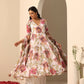 Pomcha Jaipur White Gul Sufiyana Angrakha Set | Swadesiicart