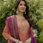 The52 Orange Women's Gorgeous Embroidered Rayon Fabric with Straight Kurta, Pant and Dupatta Set - Swadesiicart