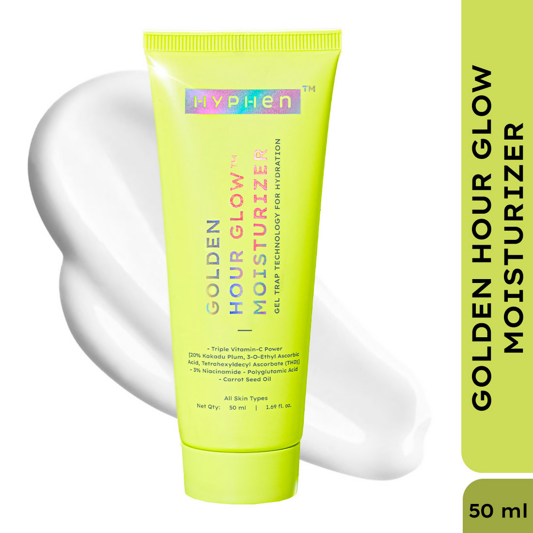 Hyphen Golden Hour Glow Face Moisturizer with Triple Vitamin C & 3% Niacinamide | Swadesiicart