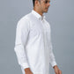 Ramraj Cotton Mens Full Sleeve Formal Poly Cotton White Shirt | Swadesiicart