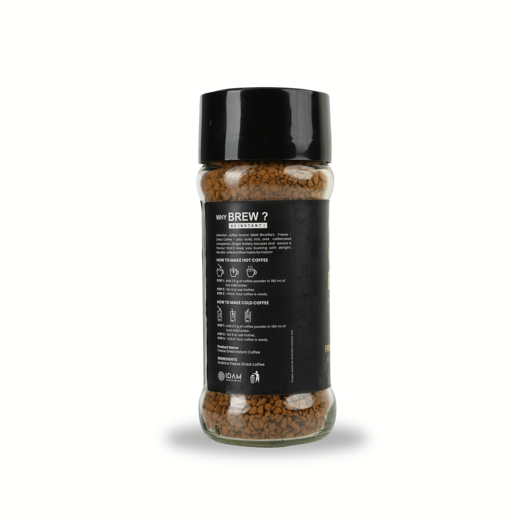Bevzilla Gold Brew Instant Freeze Dried Coffee Powder | Swadesiicart
