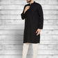 Even Apparels Pure Cotton Black Kurta - Black | Swadesiicart