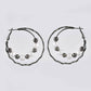 VOJ Women Rhodium-Plated Pearl Stainless Steel Hoop Earrings - Swadesiicart