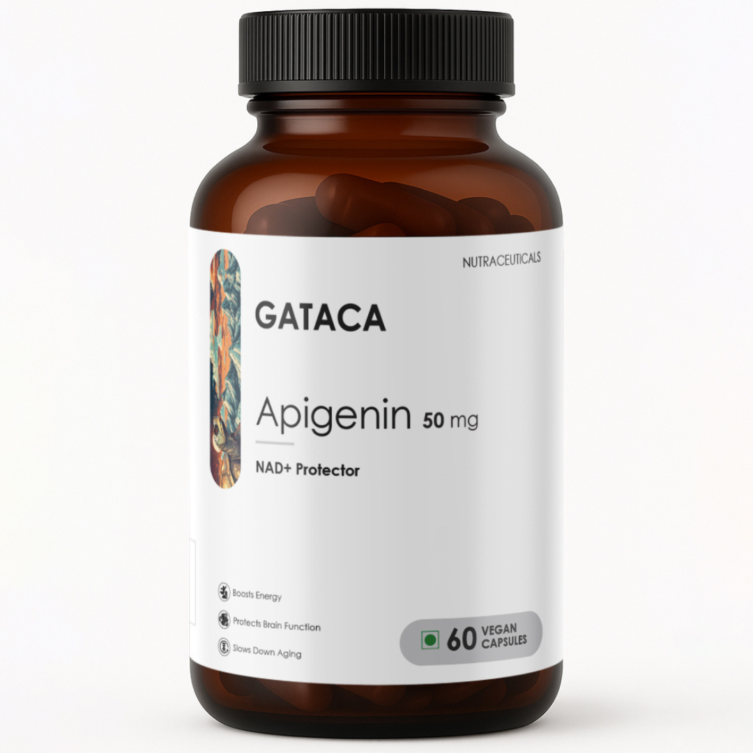 GATACA Apigenin - 50 mg Capsules for Better Sleep, More Focus, More Life | Swadesiicart