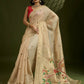 Vishnu Weaves Women's Chiku Muga Cotton Thread Woven Butti with Blouse - Swadesiicart