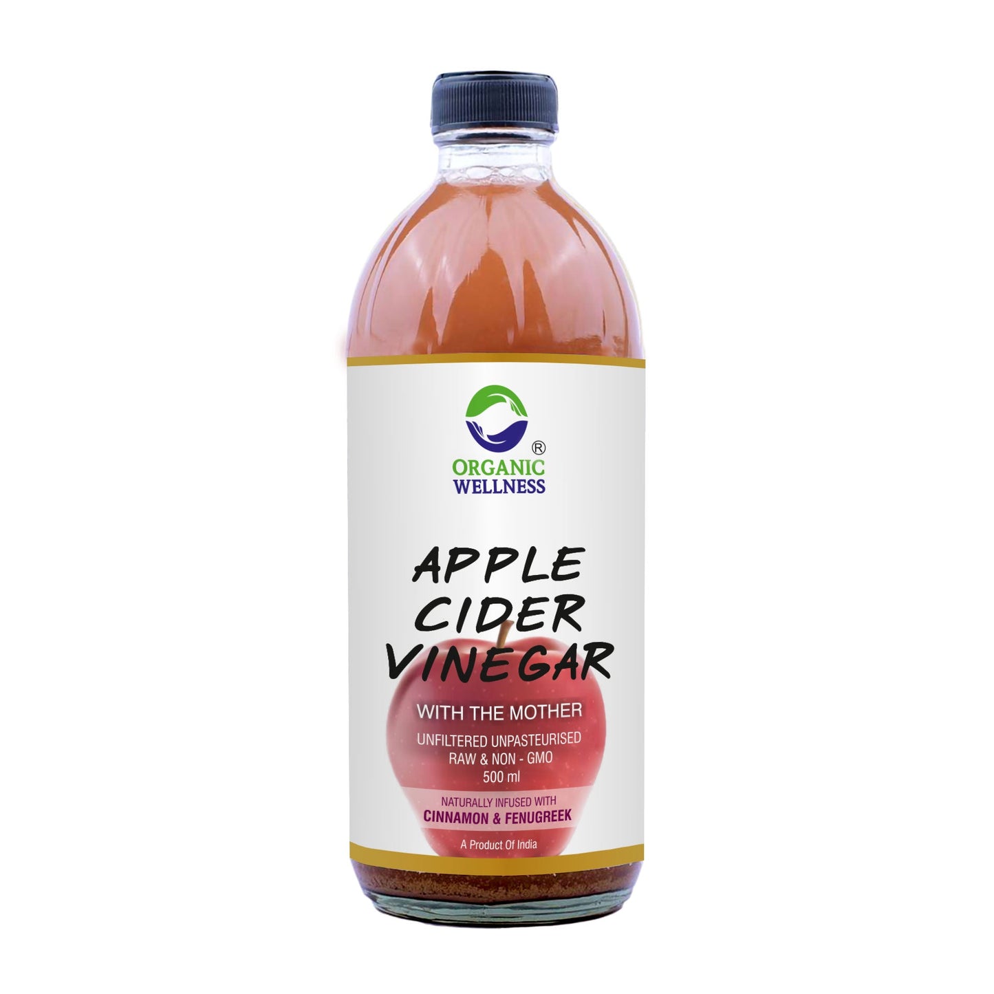 Organic Wellness Apple Cider Vinegar with Mother, Cinnamon & Fenugreek - Organic Wellness Products Private Limited