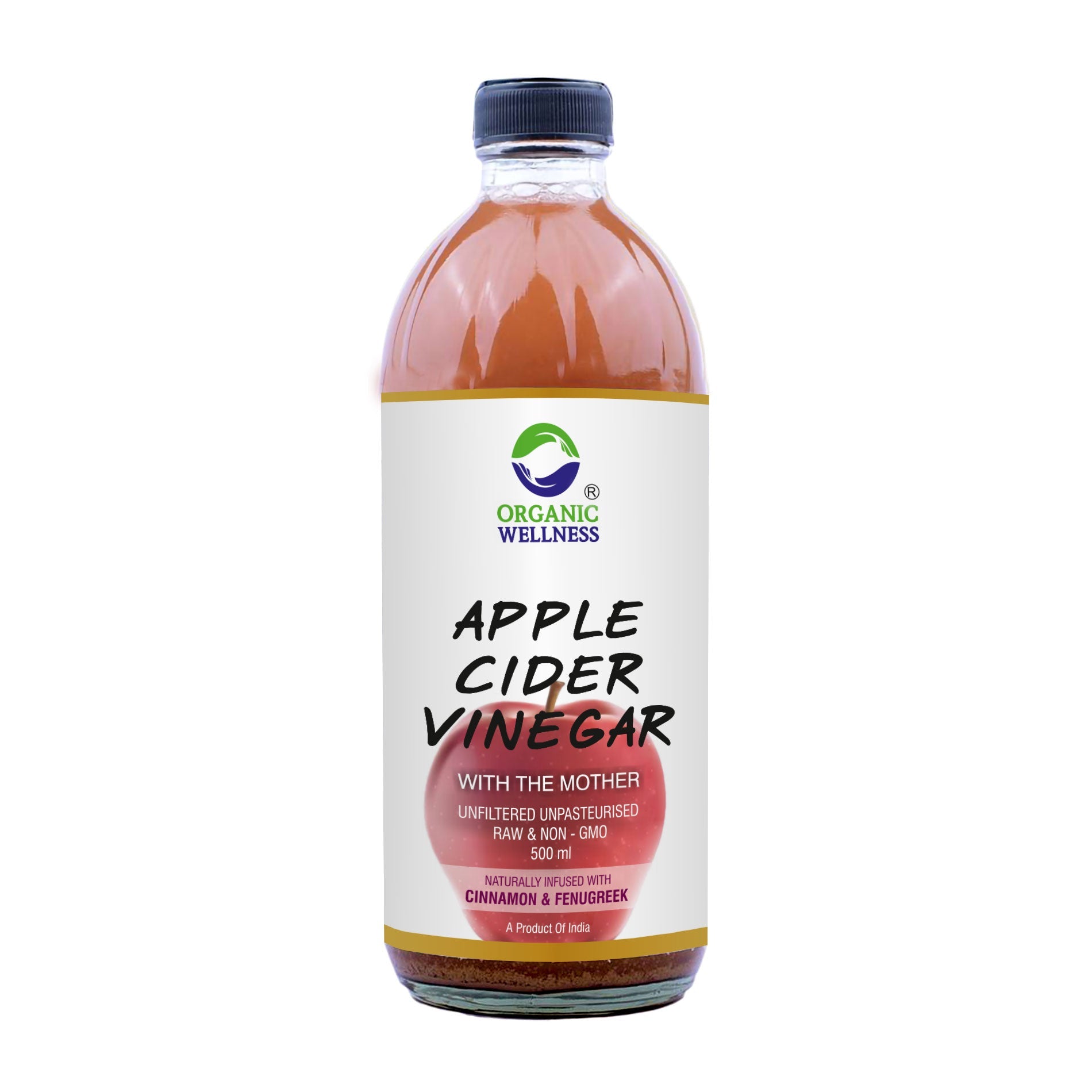 Organic Wellness Apple Cider Vinegar with Mother, Cinnamon & Fenugreek - Organic Wellness Products Private Limited