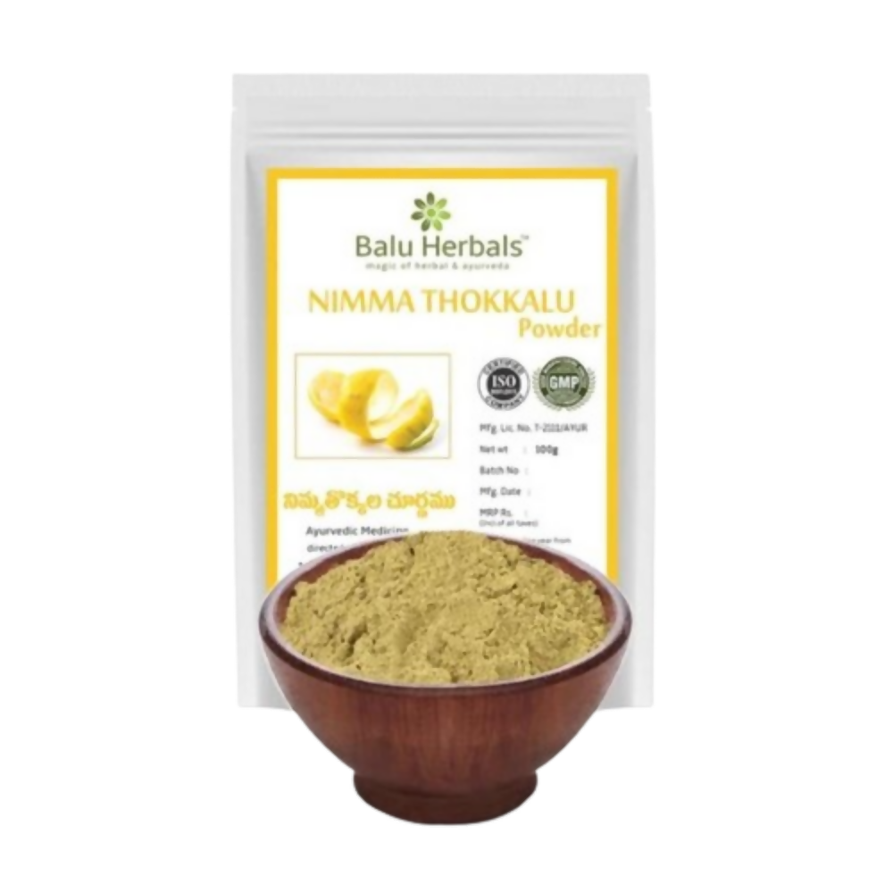 Balu Herbals Lemon Peel (Nimma Thokkala) Powder - Balu Herbals