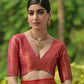 Vishnu Weaves Women's Rama Banarasi Silk Zari Woven Saree with Blouse - Swadesiicart